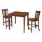 International Concepts Round 36 in x 36 in Counter Height Dining Table, 2 Counter Height Stools, Espresso, 36 W, 36 L, Wood K581-3636-S102-2 - alternate 1